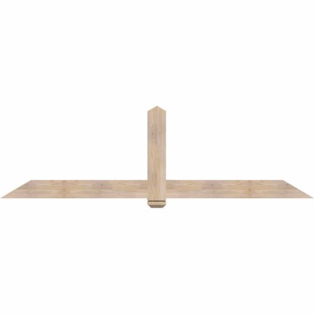 Ekena Millwork Eugene Smooth Timber Gable Bracket, Douglas Fir, 96"W x 28"H x 3 1/2"D x 5 1/2"F, 7/12 Pitch GBW096X28X0406EUG00SDF